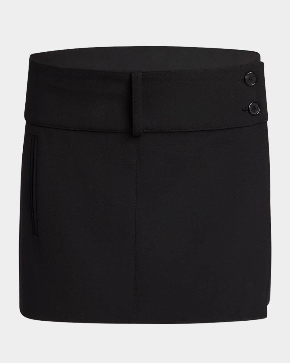 Belted Mini Wrap Skirt